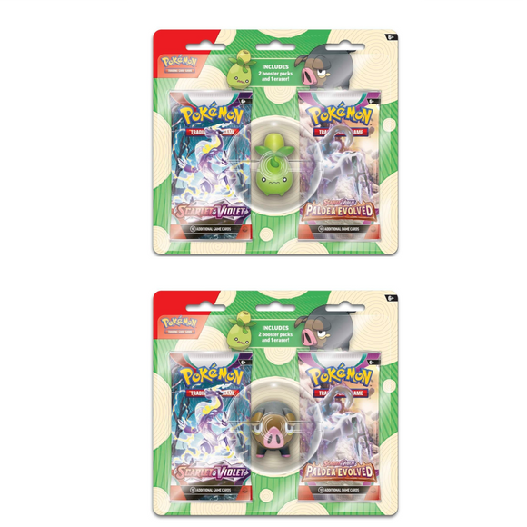 Pokémon TCG: 2 Booster Packs & Eraser - Lechonk/Smoliv